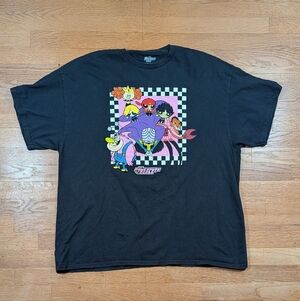 Powerpuff Girls Villains Squad Graphic Tee – XXL Cartoon Chaos 💥💜🖤